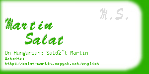 martin salat business card